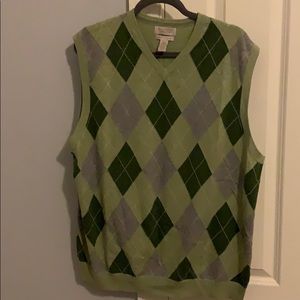Banana Republic argyle green vest .